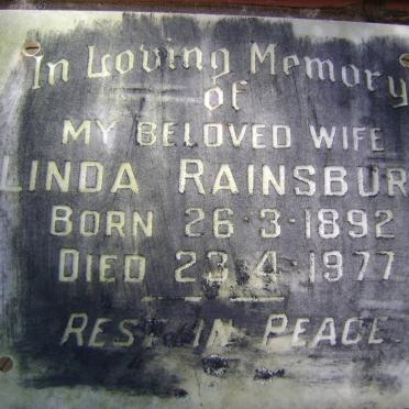 RAINSBURY Linda 1892-1977