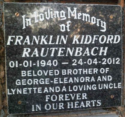 RAUTENBACH Franklin Kidford 1940-2012