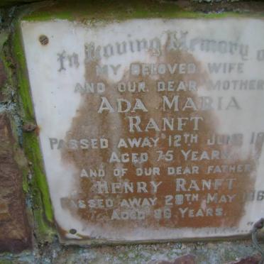 RANFT Henry -1961 &amp; Ada Maria -1959