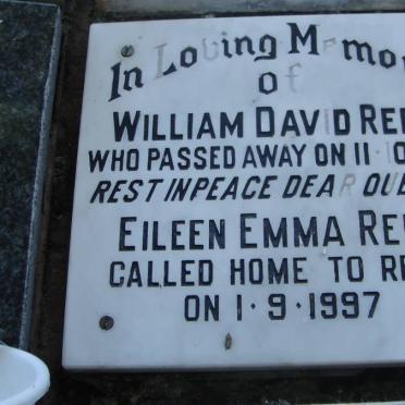 REED William David -1987 &amp; Eileen Emma -1997