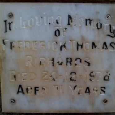 RICHARDS Frederick Thomas -1978