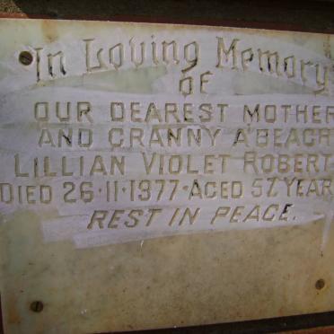 ROBERTS A'Beach Lillian Violet -1977