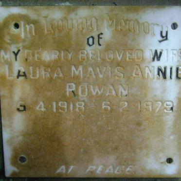 ROWAN Laura Mavis Annie 1918-1979