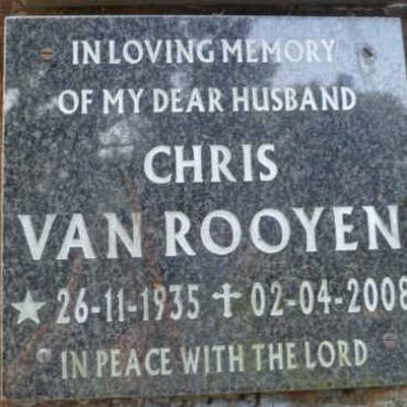 ROOYEN Chris, van 1935-2008