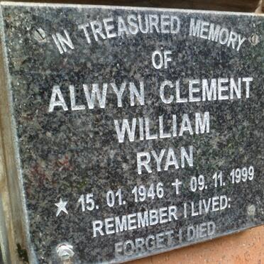 RYAN Alwyn Clement William 1946-1999