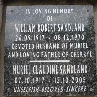 SANDLAND William Robert 1917-1970 &amp; Muriel Claudine 1917-2005