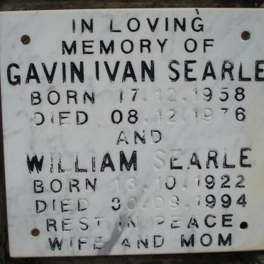 SEARLE Gavin Ivan 1958-1976 :: SEARLE William 1922-1994