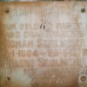 SEDLMEIER Roman 1904-1979 &amp; Helene 1908-1982