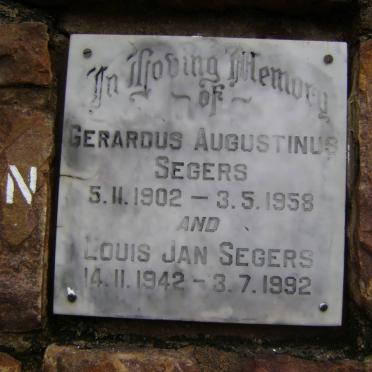 SEGERS Gerardus Augustinus 1902-1958 :: SEGERS Louis Jan 1942-1992