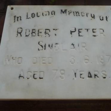 SINCLAIR Robert Peter -1972