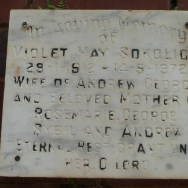 SOKOLIGH Violet May 1912-1972