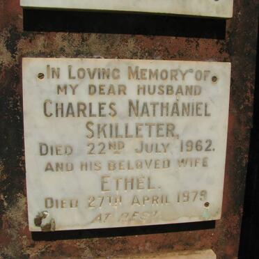 SKILLETER Charles Nathaniel -1962 &amp; Ethel -1979