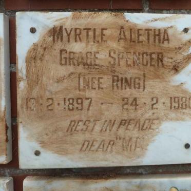 SPENCER Grace nee RING 1897-1980