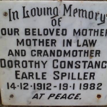 SPILLER Dorothy Constance Earle 1912-1982