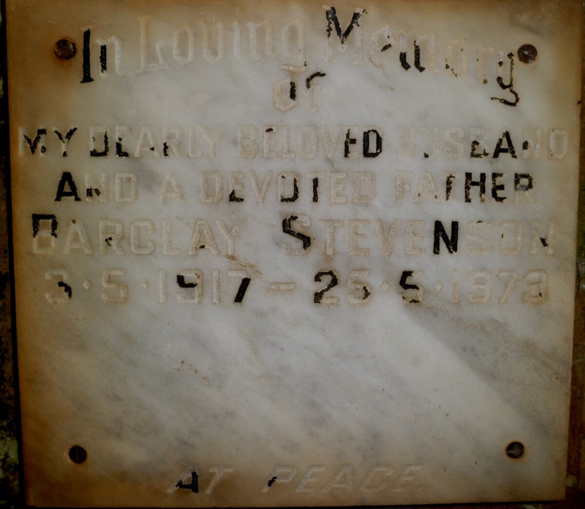 STEVENSON Barclay 1917-1979