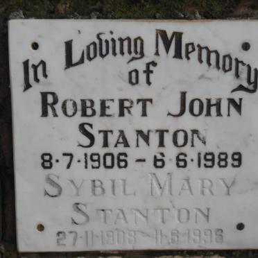 STANTON Robert John 1906-1989 &amp; Sybil Mary 1908-1996