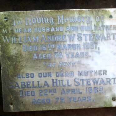 STEWART William Andrew -1957 &amp; Isabella Hill -1969