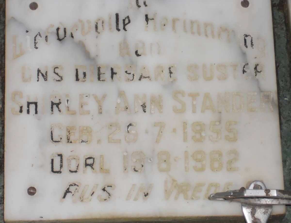 STANDER Shirley Ann 1955-1982