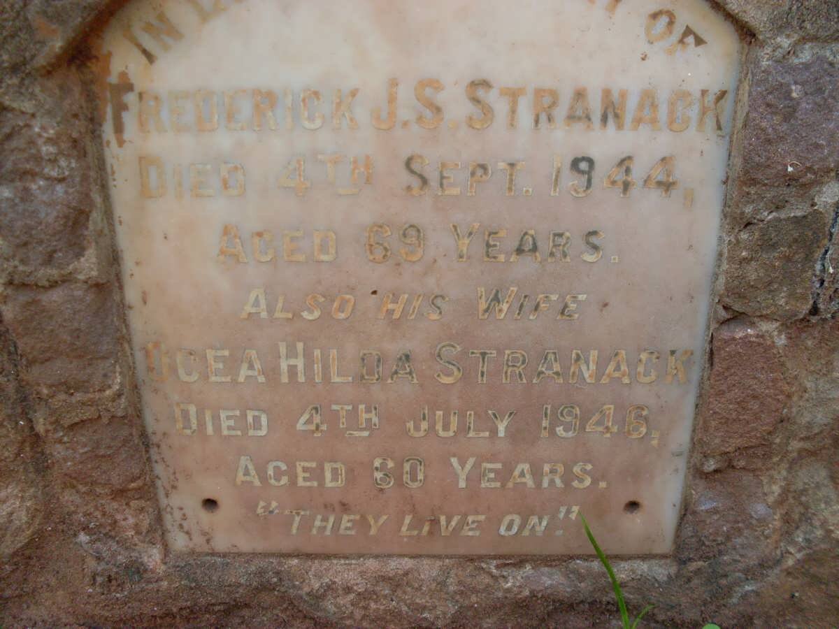 STRANACK Frederick J.S. -1944 &amp; Ocea Hilda -1945