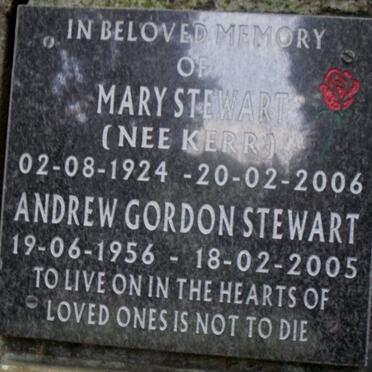 STEWART Mary nee KERRY 1924-2006 :: STEWART Andrew Gordon 1956-2005