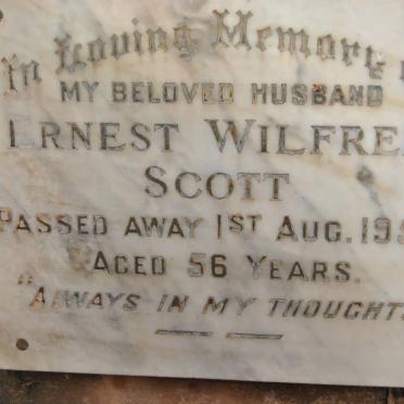SCOTT Ernest Wilfred -1958
