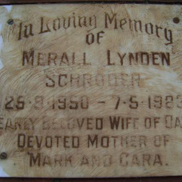 SCHRODER Merall Lynden 1950-1983