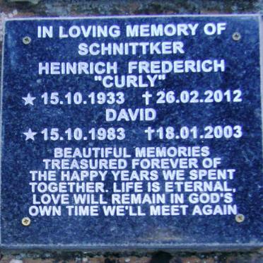 SCHNITTKER Heinrich Frederich 1933-2012 :: SCHNITTKER David 1983-2003