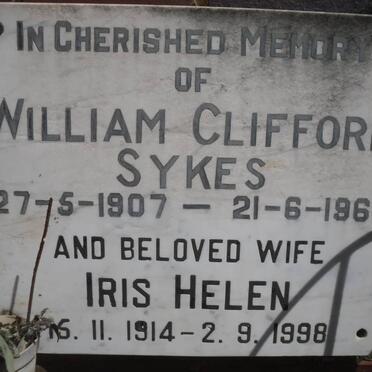 SYKES William Clifford 1907-1960 &amp; Iris Helen 1914-1998