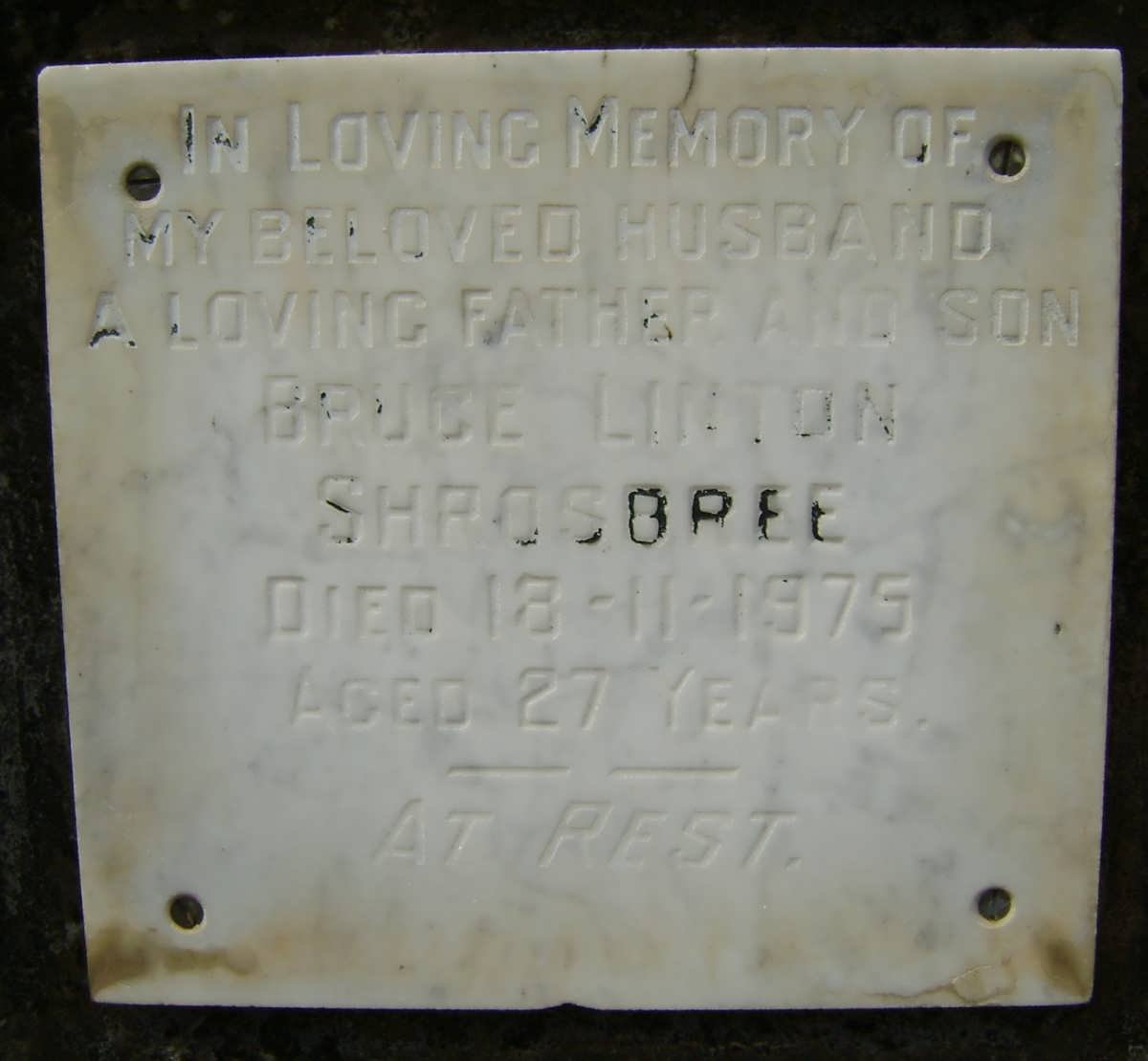 SHROSBREE Bruce Linton -1975