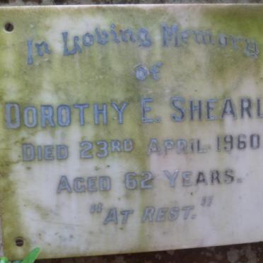 SHEARLY Dorothy E. - 1960