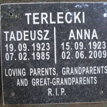 TERLECKI Tadeusz 1923-1985 &amp; Anna 1923-2009