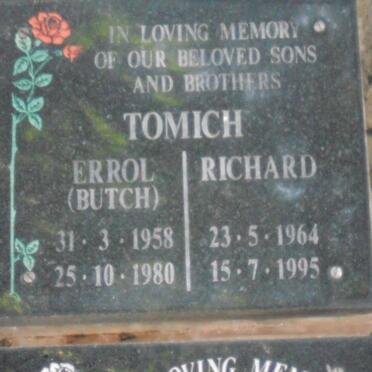 TOMICH Errol 1958-1980 :: TOMICH Richard 1964-1995