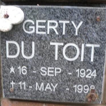 TOIT Gerty, du 1924-1998
