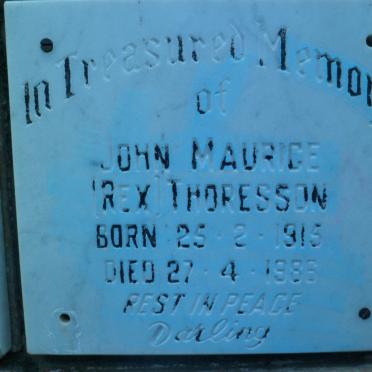 THORESSON John Maurice 1915-1986