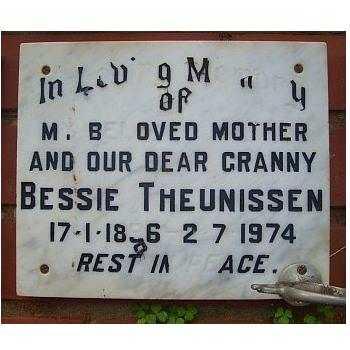 THEUNISSEN Bessie 1896-1974