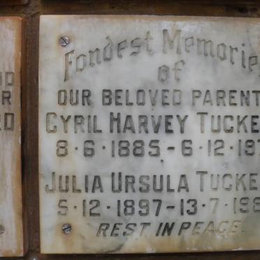 TUCKETT Cyril Harvey 1885-1976 &amp; Julia Ursula 1897-1989
