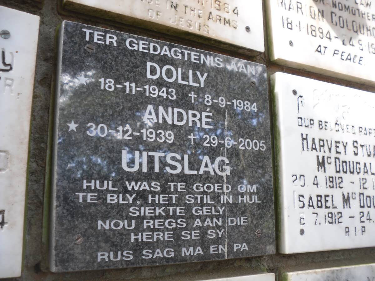 UITSLAG André 1939-2005 &amp; Dolly 1943-1984