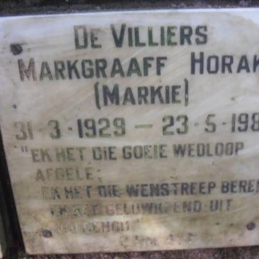 VILLIERS Markgraaff Horak, de 1929-1985