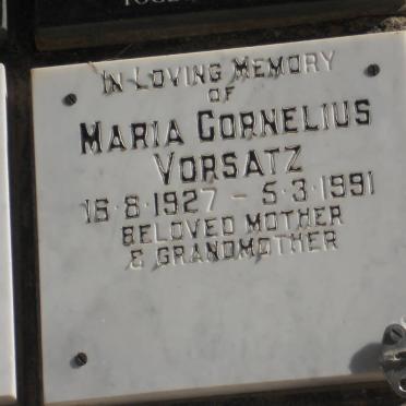 VORSATZ Maria Cornelius 1927-1991