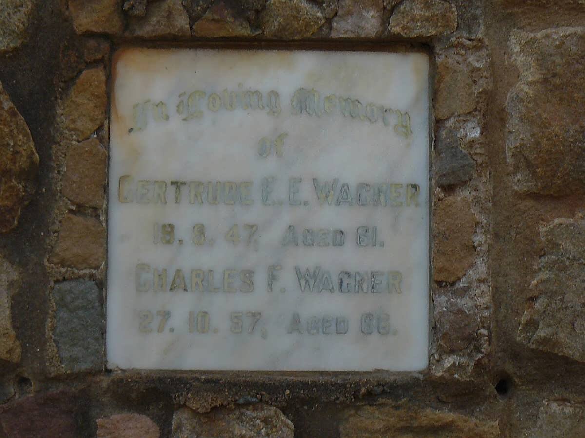 WAGNER Charles -1957 &amp; Gertrude E.E. -1947