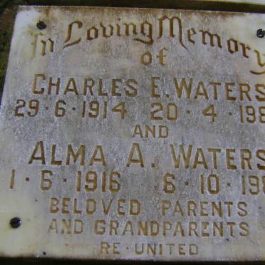 WATERS Charles E. 1914-1986 &amp; Alma A. 1916-1986