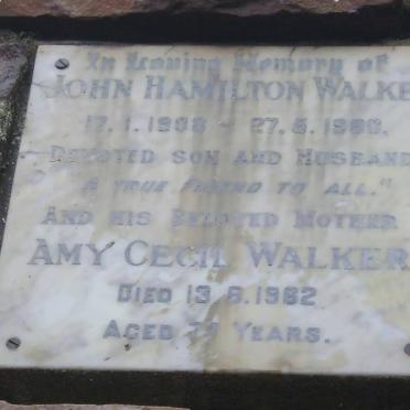 WALKER John Hamilton 1908-1960 :: WALKER Amy Cecil -1962