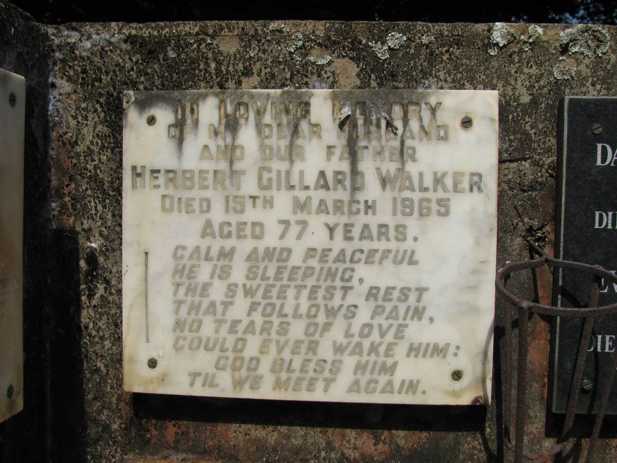 WALKER Herbert Gillard -1965