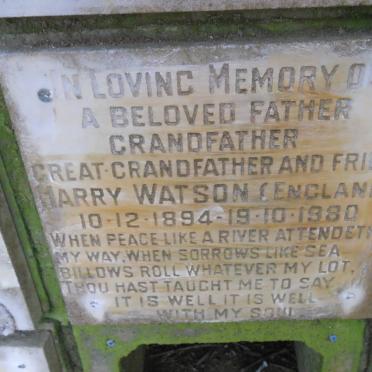 WATSON Harry 1894-1980