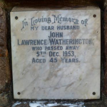 WATHERINGTON John Lawrence -1953