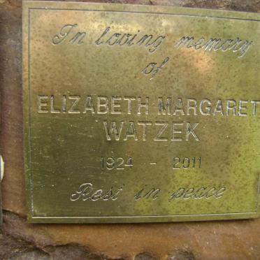 WATZEK Elizabeth Margaret 1924-2011