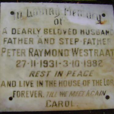WESTRAAT Peter Raymond 1931-1982