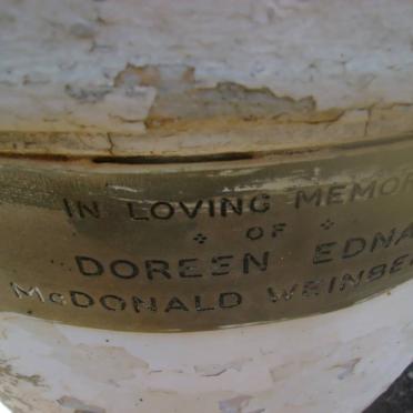 WEINBERG Doreen Edna McDonald 1905-1999
