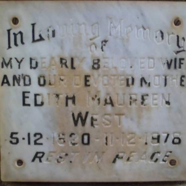 WEST Edith Maureen 1920-1978