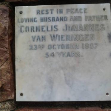 WIERINGEN Cornelis Johannes, van -1957